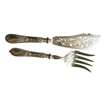 Silver fish cutlery 19th century