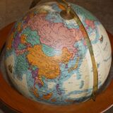 Mappemonde taride  sur socle bois 3 pieds lumineuse
