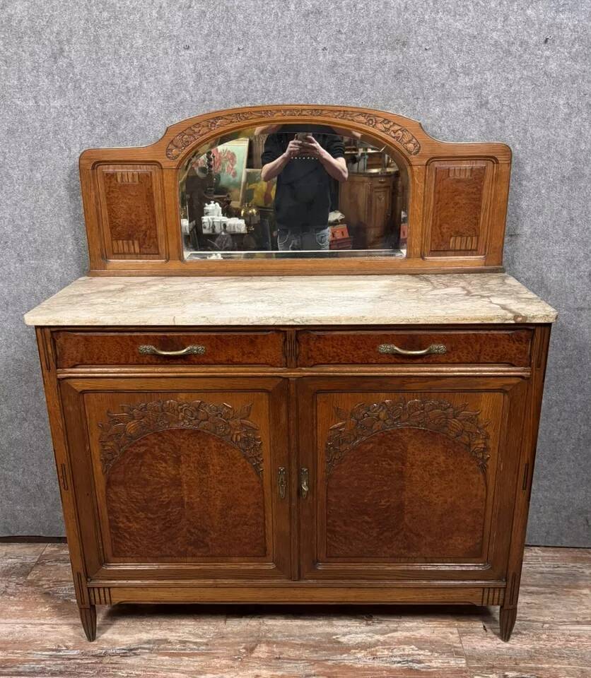 Art Nouveau period burl sideboard circa 1900