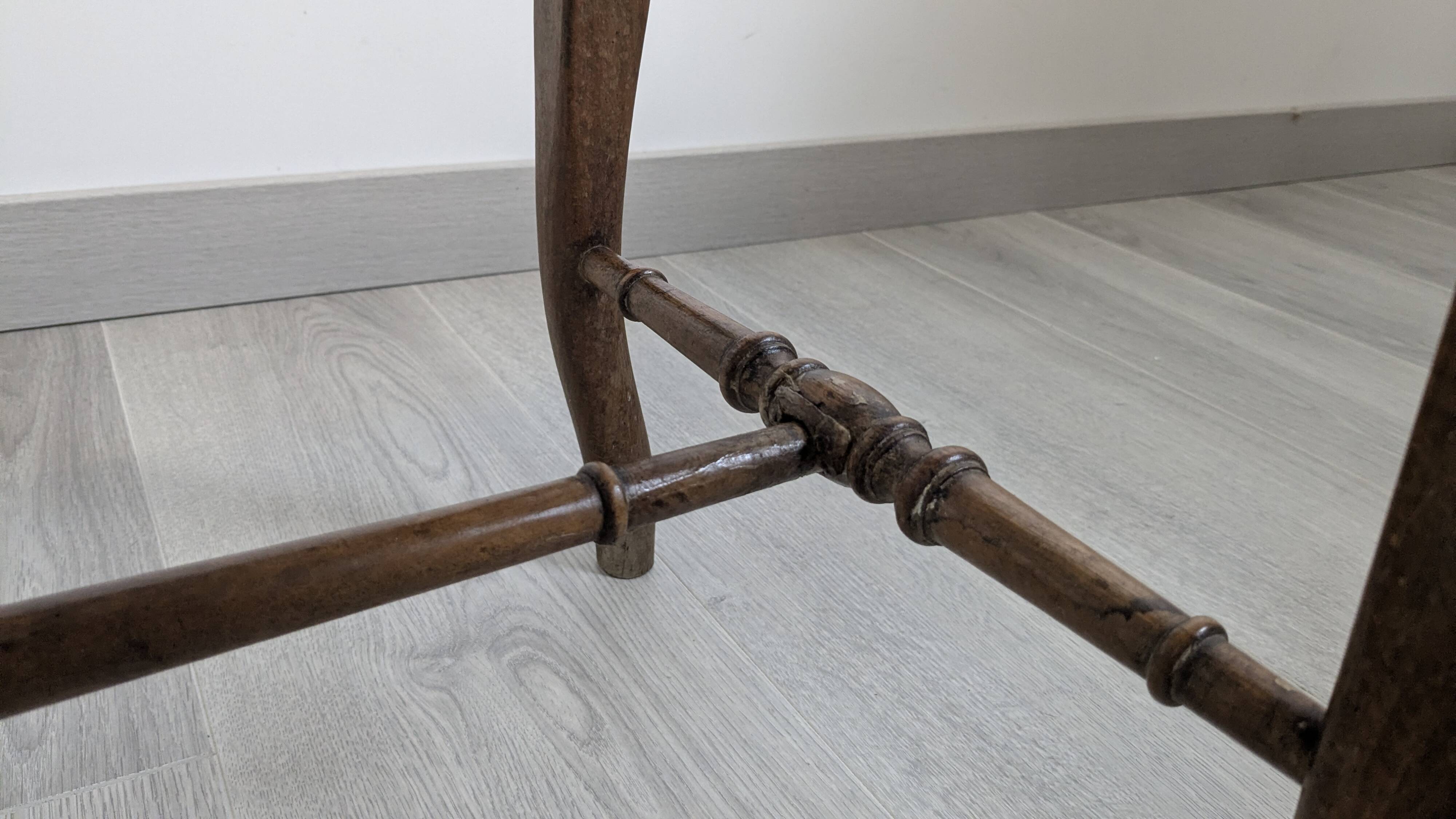 Napoleon III caned piano bench — bourgeois house spirit