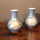 Pair of porcelain XIX vase