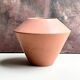 Sculptural vase in matte nude ceramic, Asa design 1980.