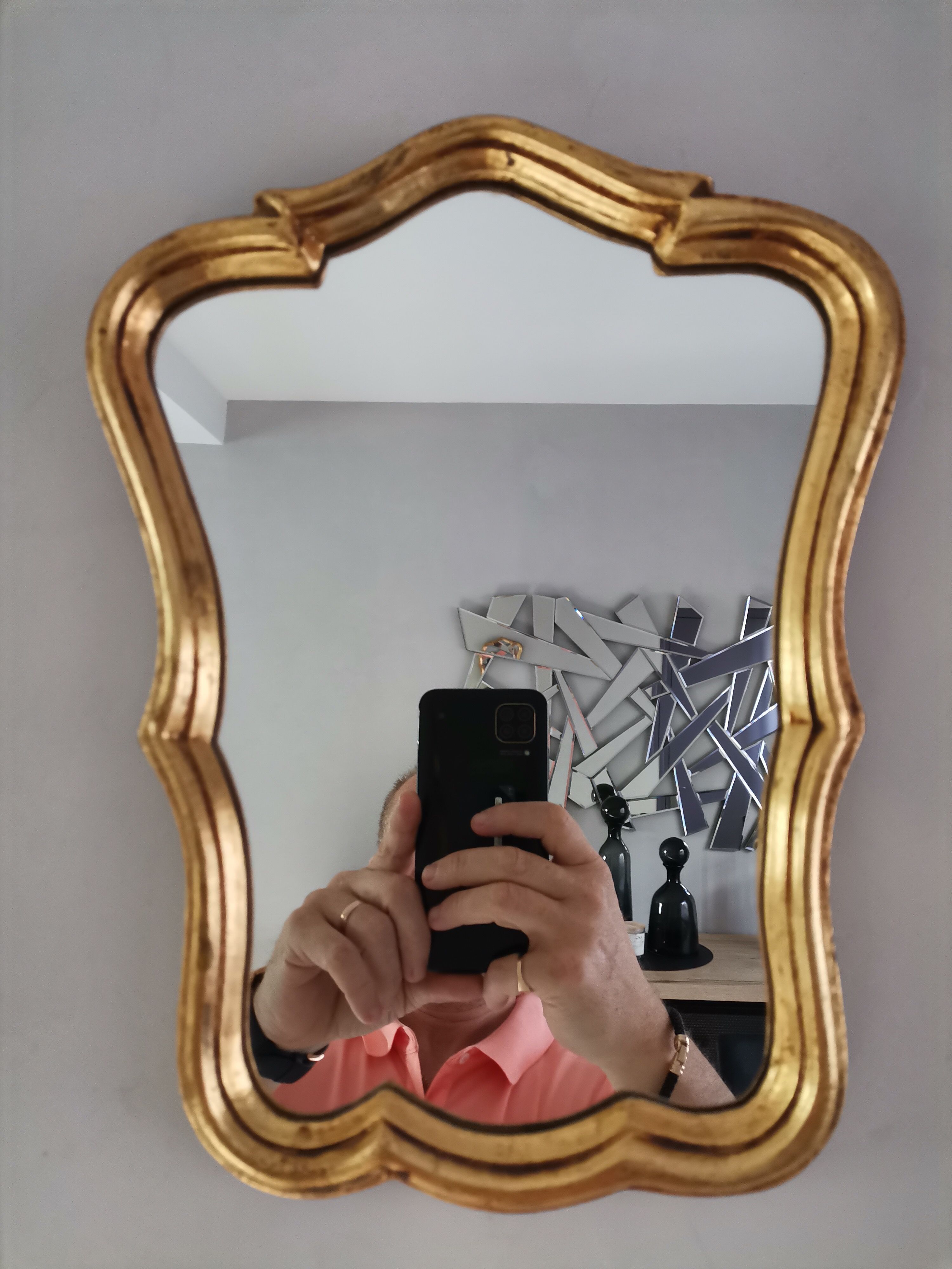 Mirror gilded wood 32x25cm