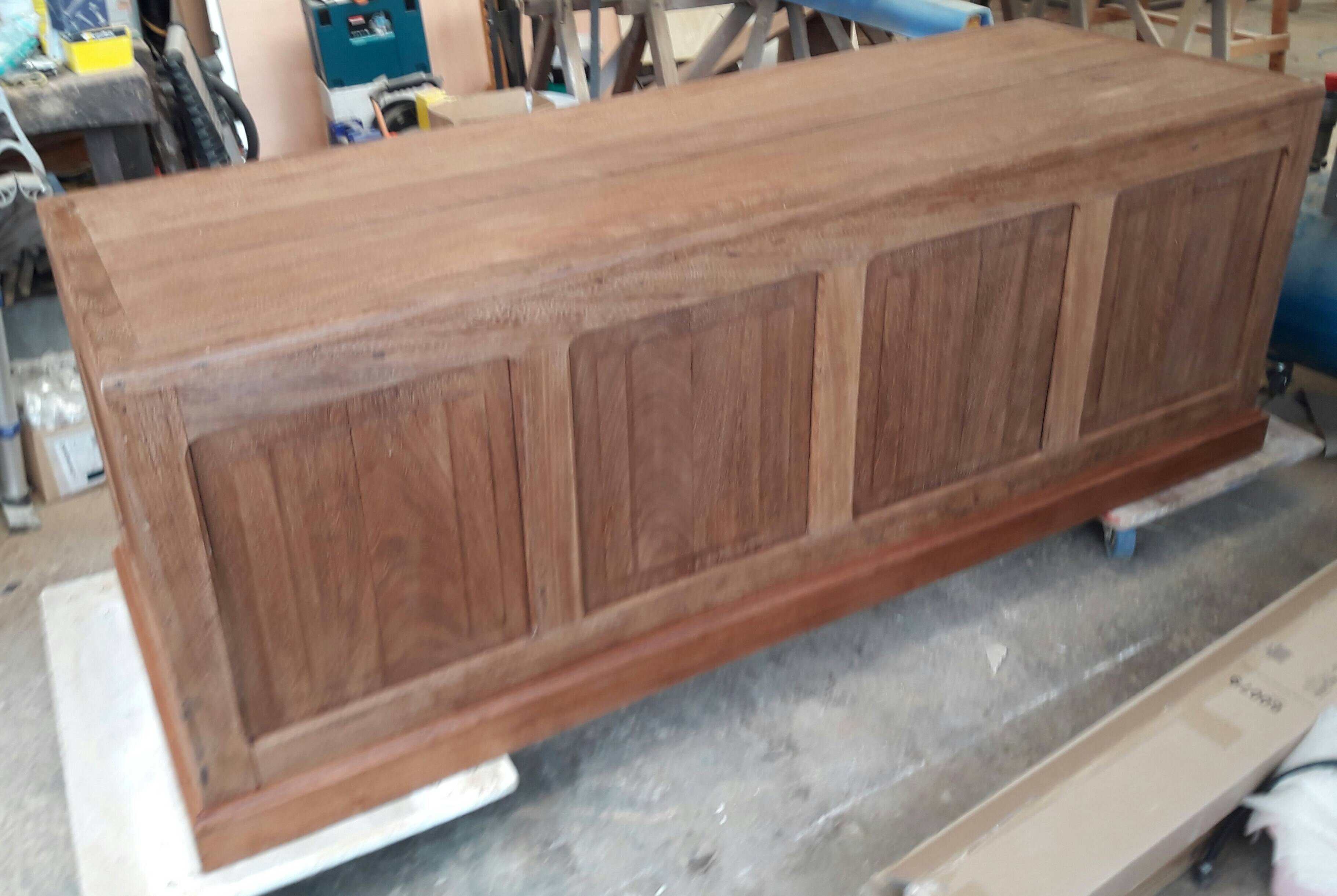 Exotic wood counter desk