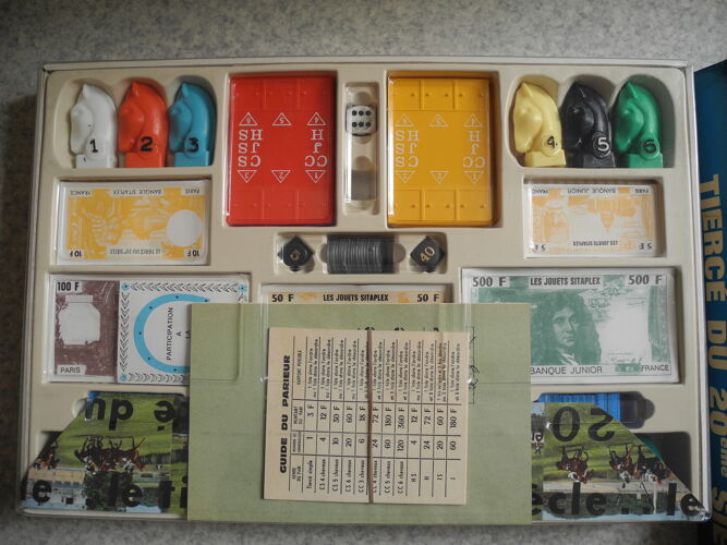 Jeu société ancien Tiercé XXème siècle vintage french board game