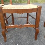 Set of 4 straw chairs