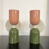 Pair of double lighting wall lights