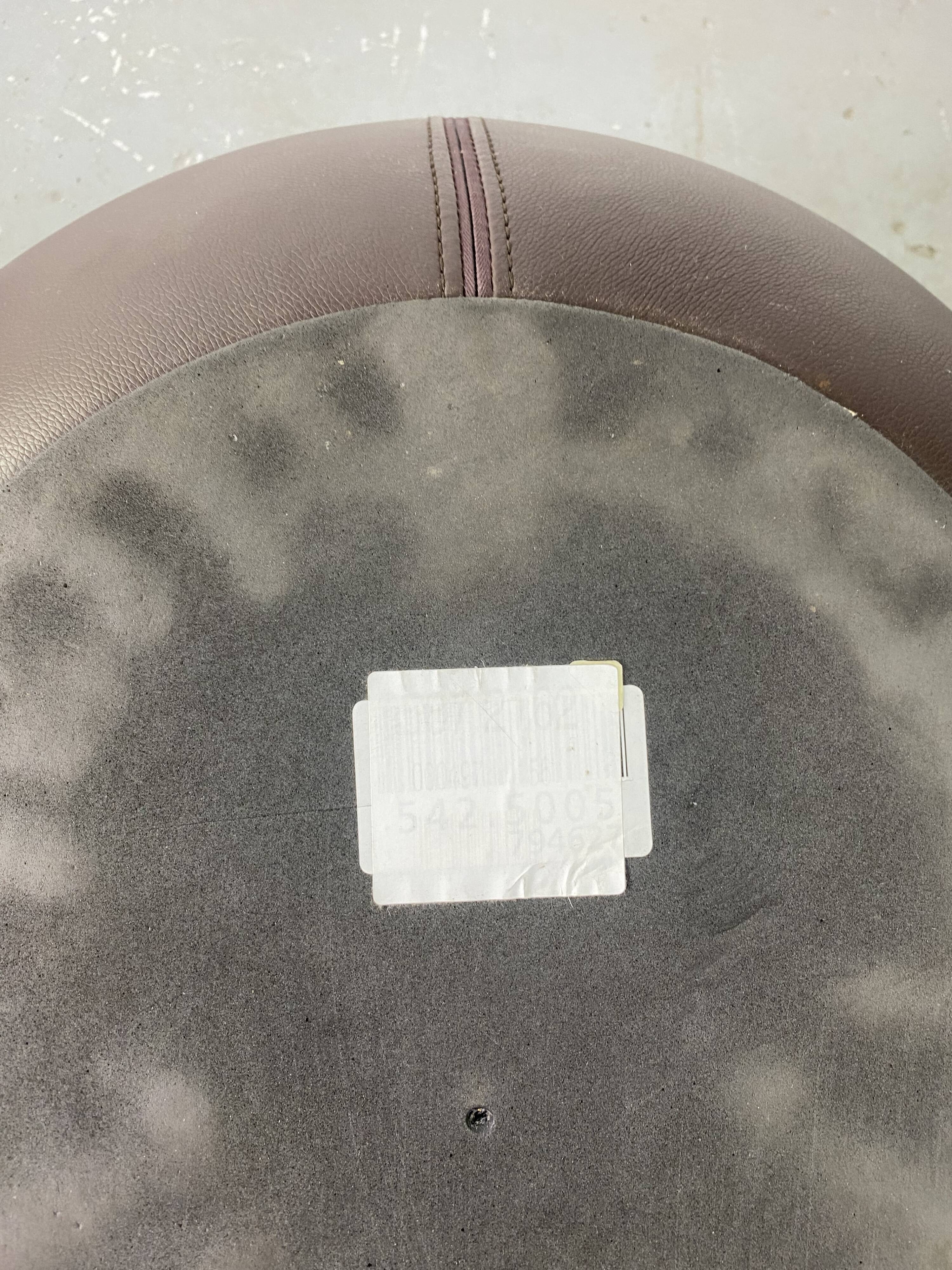 Brown Leather Ball Chair by Finn Stone