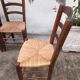 Série de 10 chaises paillé rustique anciennes