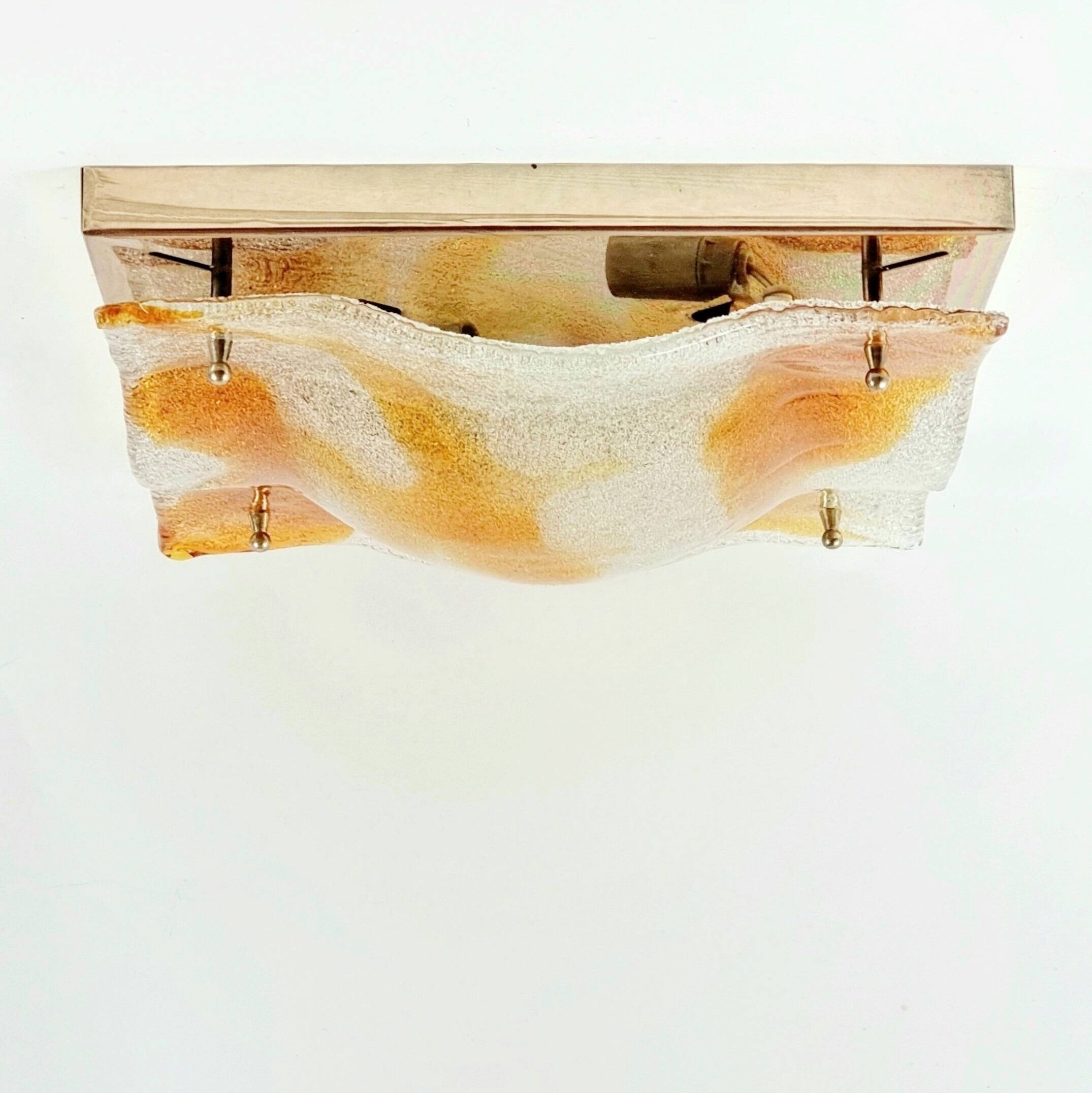 Mid Century Murano Glass Ceiling Light by Toni Zuccheri for Mazzega, 1970s