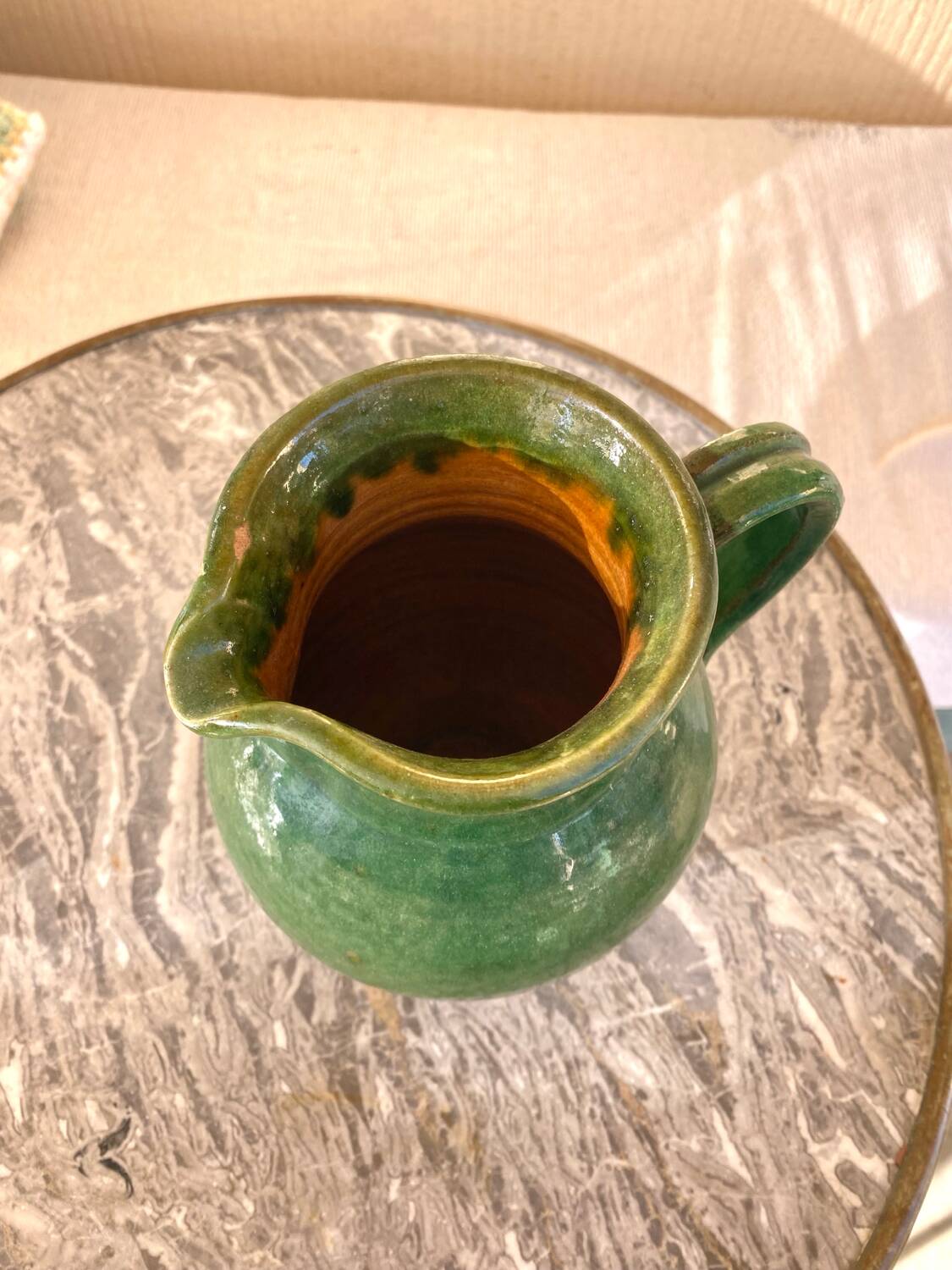 EDM Soreze glazed terracotta carafe