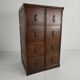 Armoire à archives double en chêne massif – Pays-Bas, 1920–1940