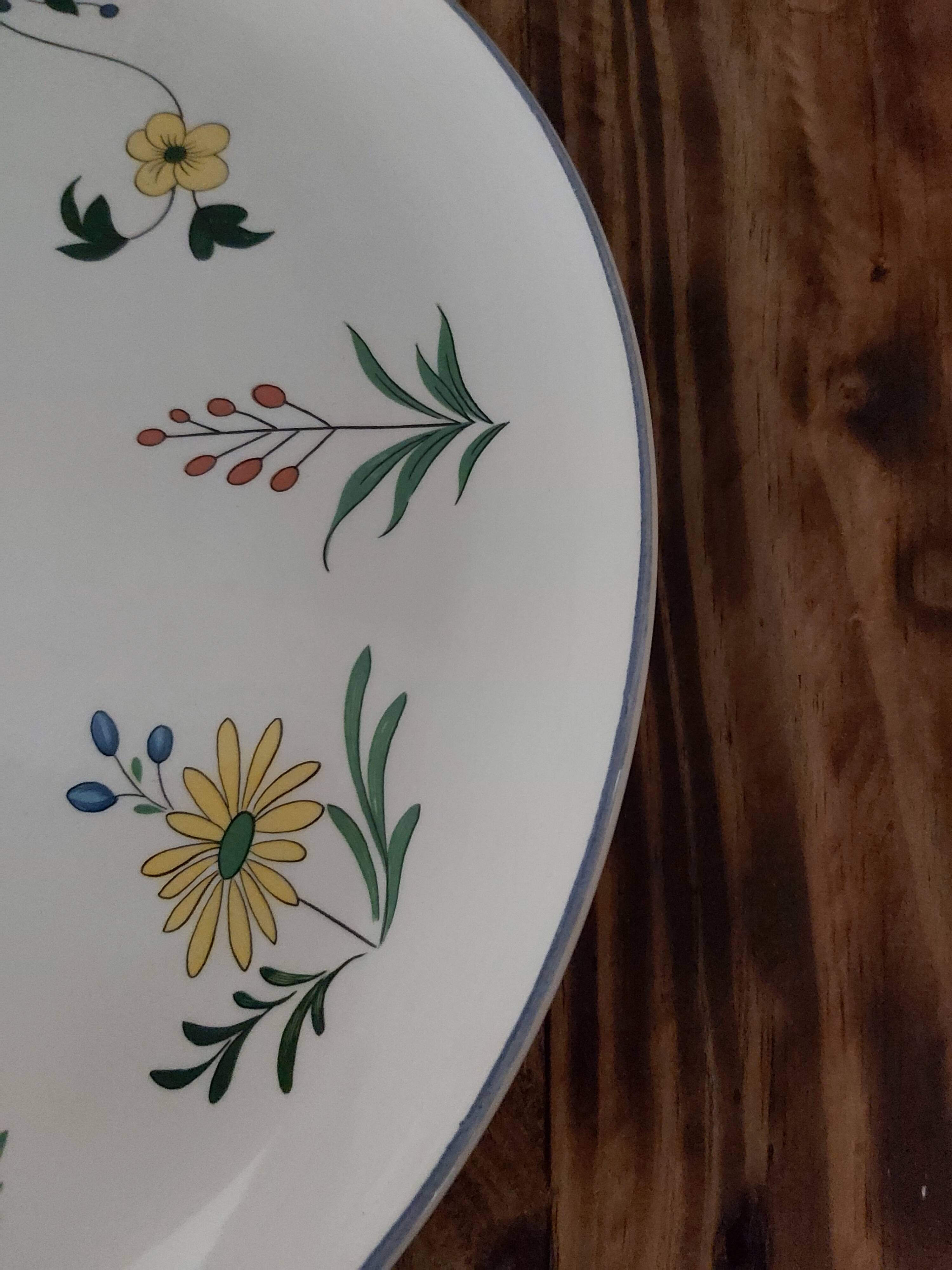 Faience dish from Gien Birds of Paradise