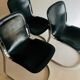 Black leather chair editions Cidue, Italy 70s
