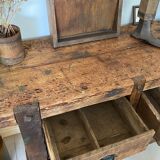Old wooden workbench