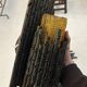 3 Brutalist wall sconces in steel and glass
