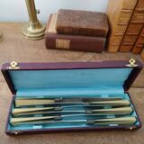 Box of 6 knives with horn handles "A Beaujeu"
