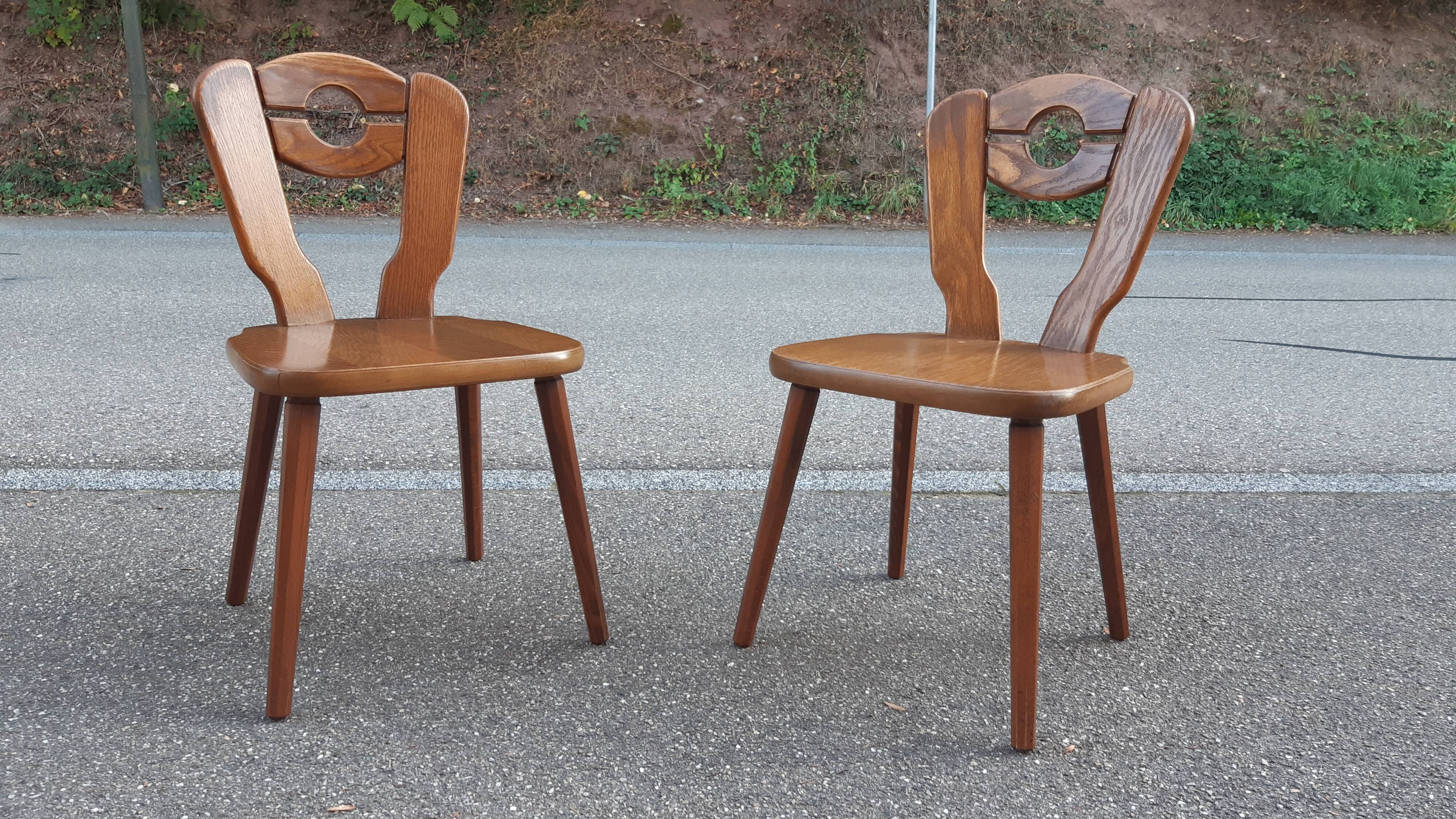 Brutalist mountain chalet decor chairs set of 2