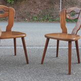 Brutalist mountain chalet decor chairs set of 2