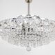 Diamond-cut faceted glass chandelier Bakalowits Vienna, Austria, 1950s