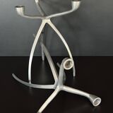 Aluminium tripod candle holders for De Bijenkorf, Netherlands 1970s
