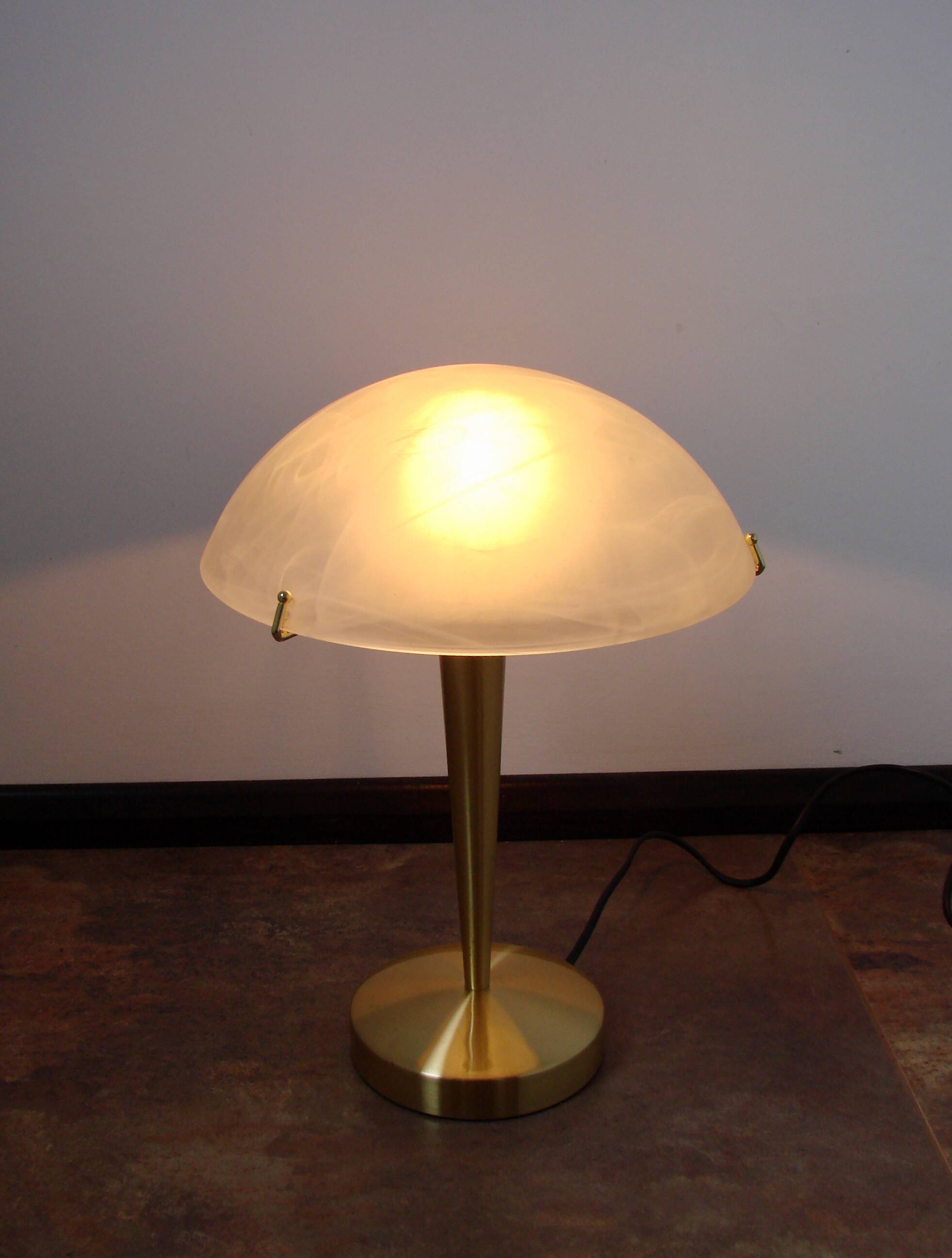 Modern table lamp – 2000s, gold base, glass, E14