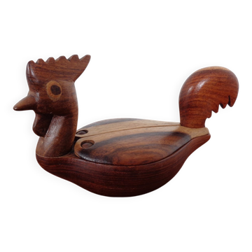 Danish Filigree Teak, Oak, and Rosewood Box, 1960s