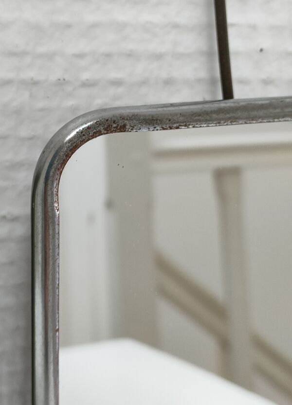 Trois miroirs de barbier cadre métal début à milieu XXème