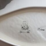 Plat en forme de poisson de la faïencerie Mbfa decor breton