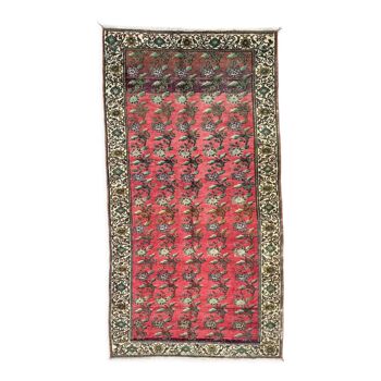 Vintage turkish rug 270x141 cm carpet