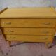 Commode trois tiroirs vintage années 60 pieds compas