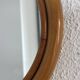 Vintage mirror 1960 apple rattan wicker bamboo - 32 x 33 cm