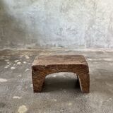Low stool in old Asian monoxyl teak