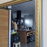 Large gilded wooden mirror 78 x 96 cm