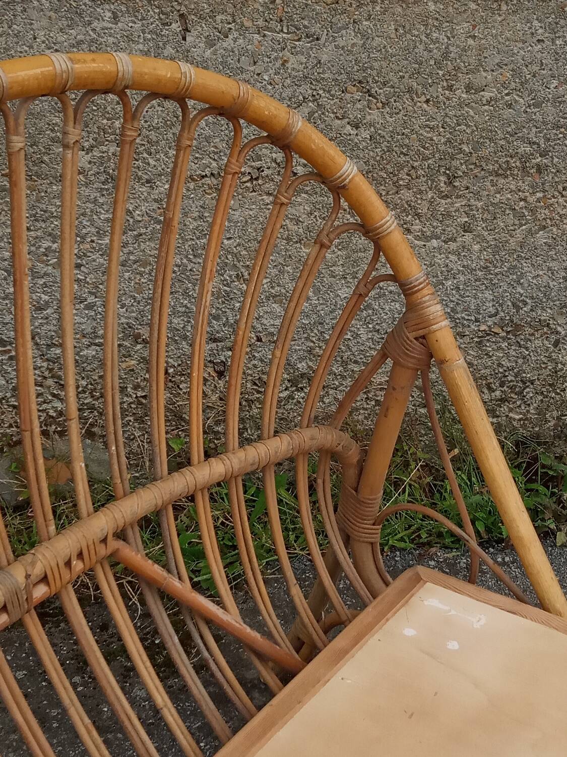 Lit en rotin années 50/60