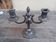 Chandelier metal argenté 1925