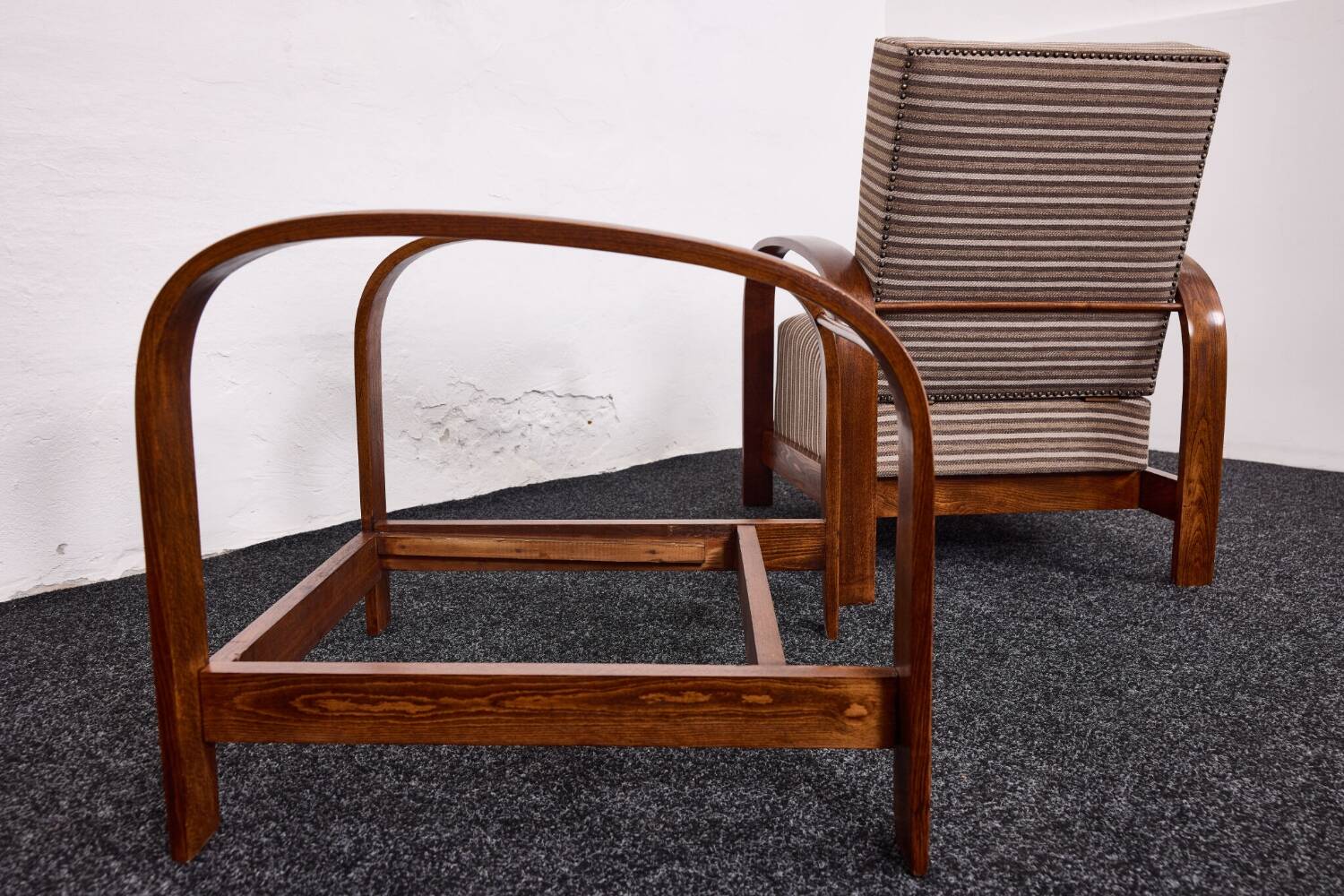 Fauteuils Art Déco hongrois, modèle 445, Szék és Faárugyár, Hongrie 1930