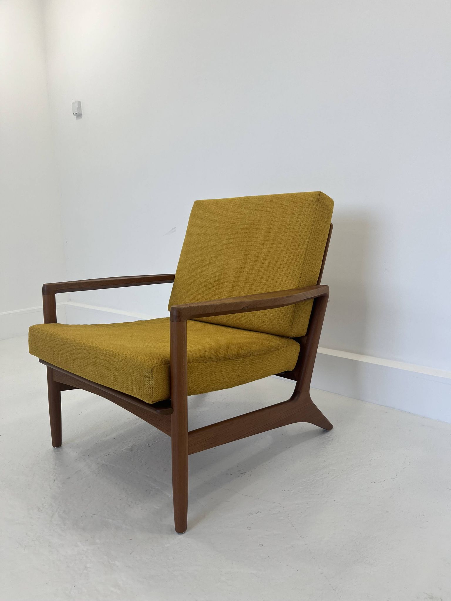 Fauteuil lounge danois vintage en teck, années 1970