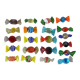 Set of 21 old Murano glass candies knife holders
