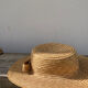 Vintage knot braided straw hat