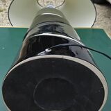 Large vintage silver and black ceramic lamp 120cm