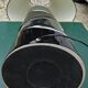 Large vintage silver and black ceramic lamp 120cm