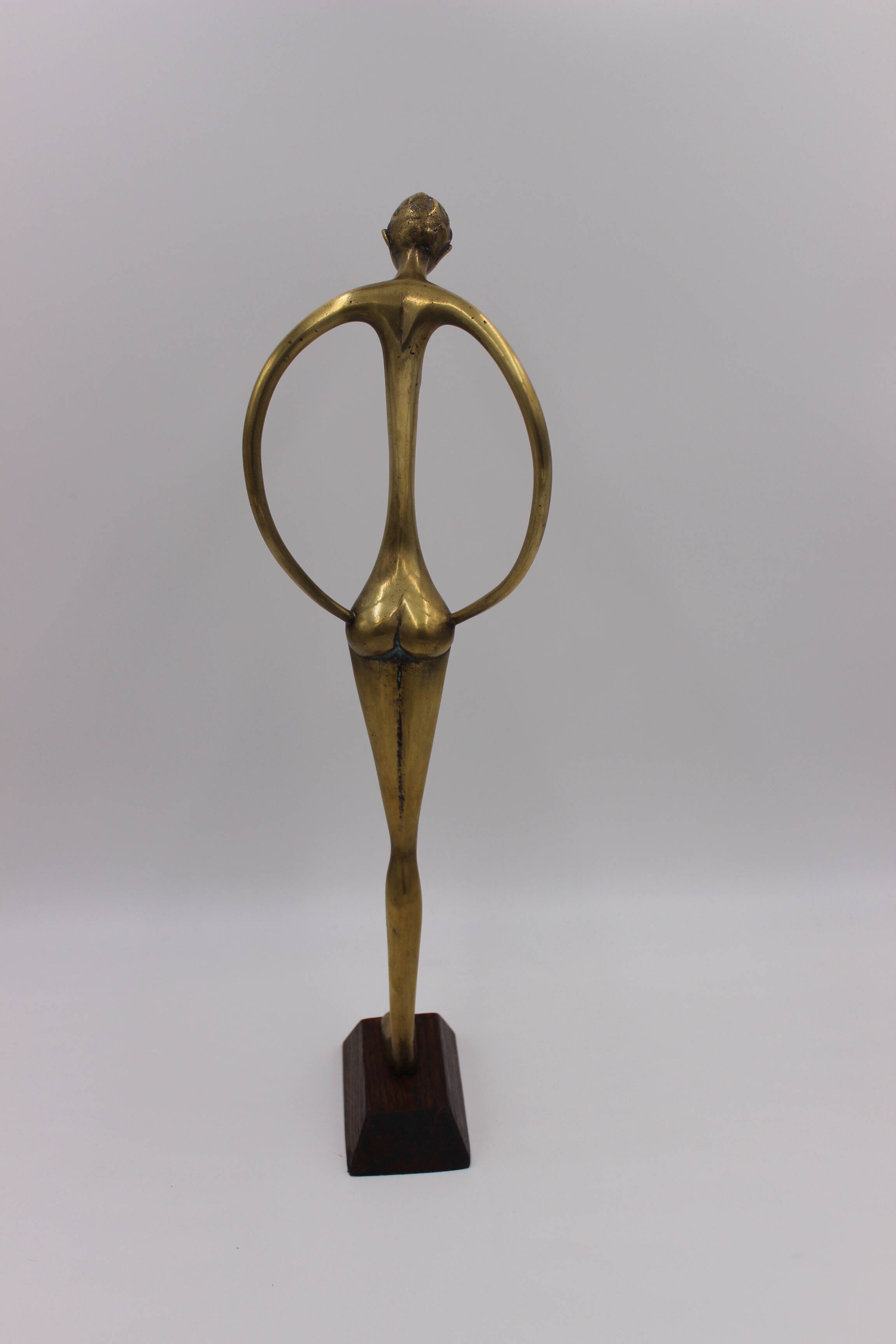 bronze sculpture brutalist modernist modern art mid century old