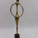 sculpture en bronze brutaliste moderniste