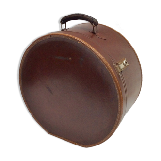 Ancien boîte à chapeau en carton avec son poignée