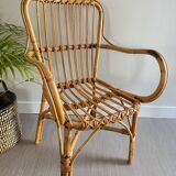 Vintage rattan armchair