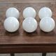 Lot de 6 globes anciens en opaline blanche