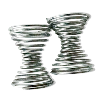Mid century metal Wire Spiral Egg Cups | set of 2