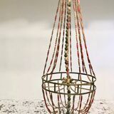 Lustre en perles de bois