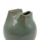 Mid-century Modern green spherical gres vase, Franco Bucci Italy ca. 1970